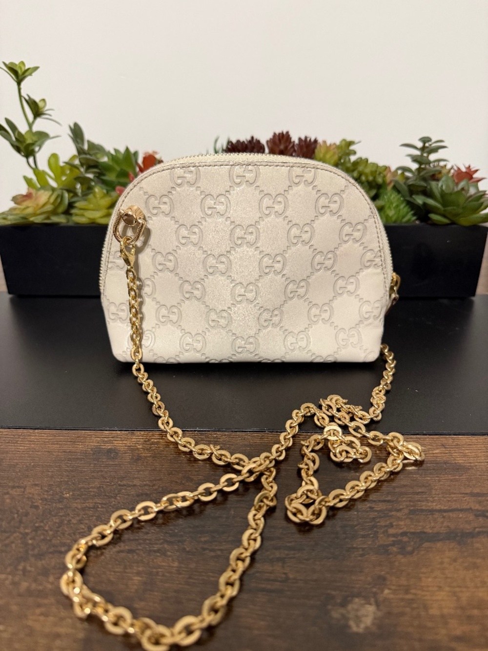 Gucci Guccissima Cosmetic Pouch / Crossbody